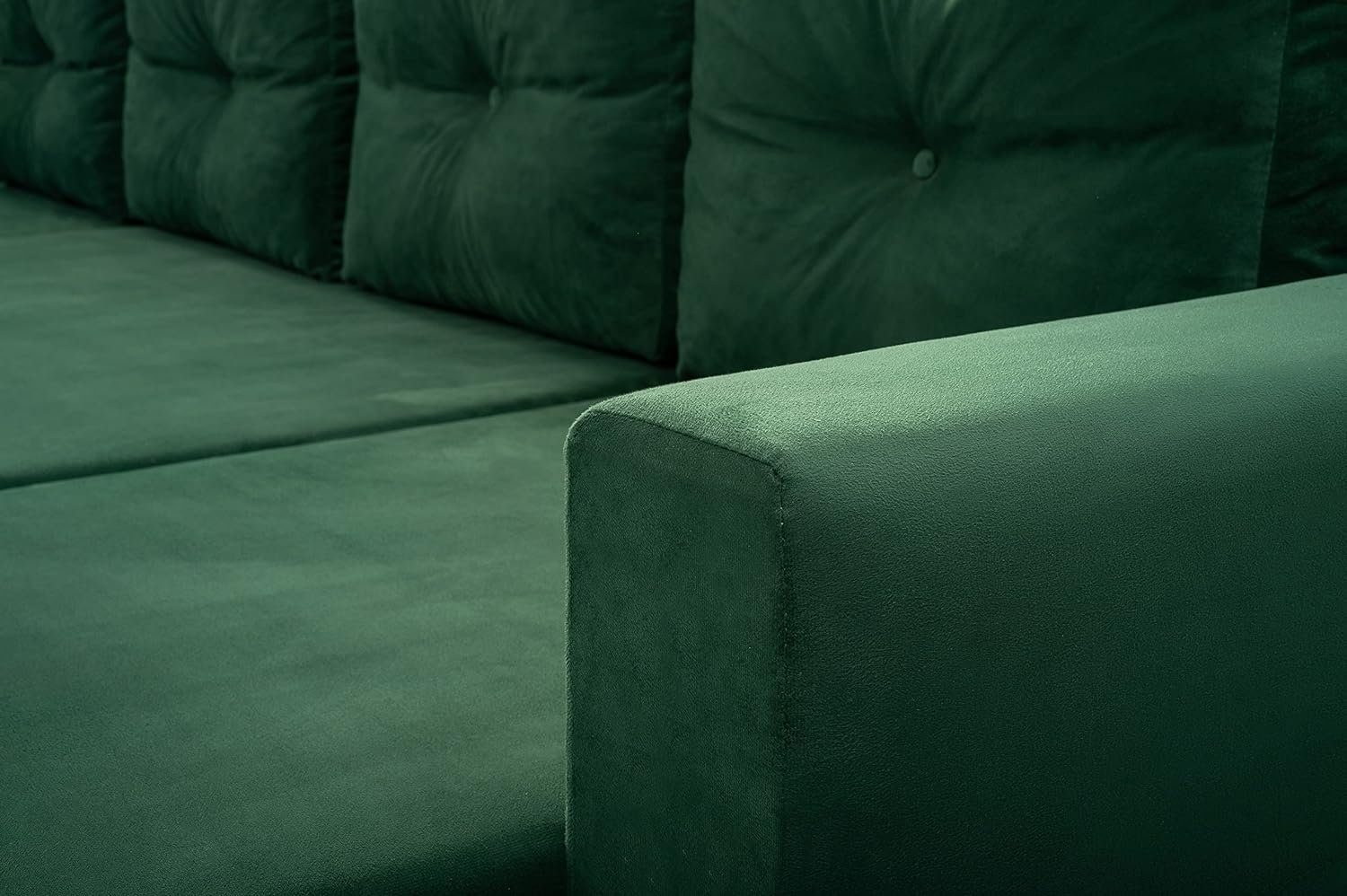 MOEBLO Wohnlandschaft Carl U, Ecksofa U-Form mit Schlaffunktion Eckcouch mit Bettkasten Sofa Couch Polsterecke U-Sofa - 300x137x84 cm, mit Bettkasten und Schlaffunktion