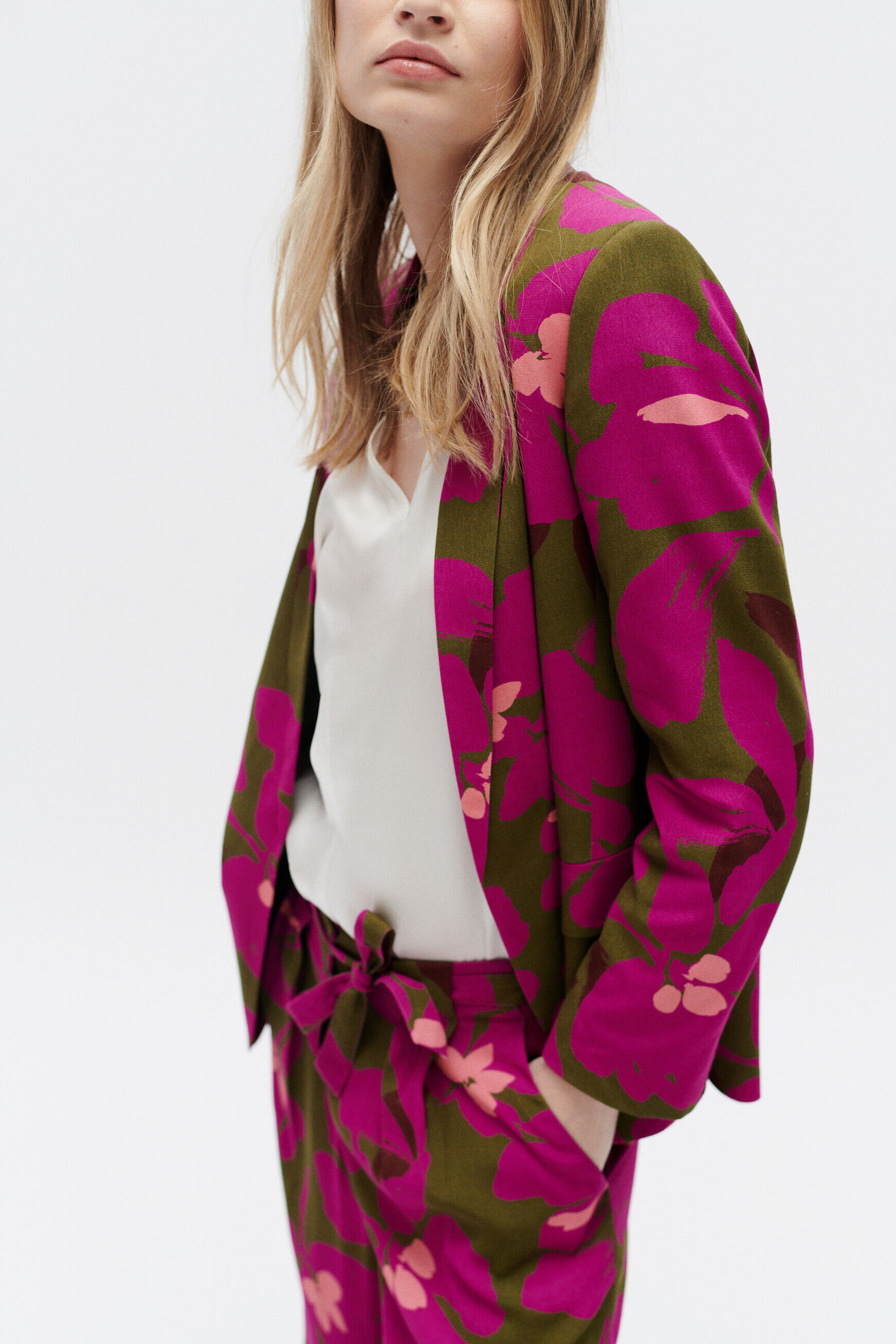 Blazer vthais vert olive femme