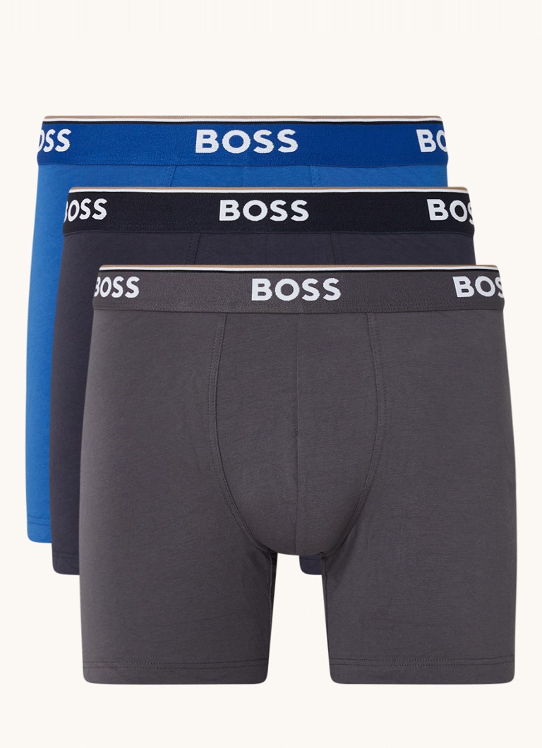 Lot de 3 boxers HUGO BOSS avec ceinture logotée