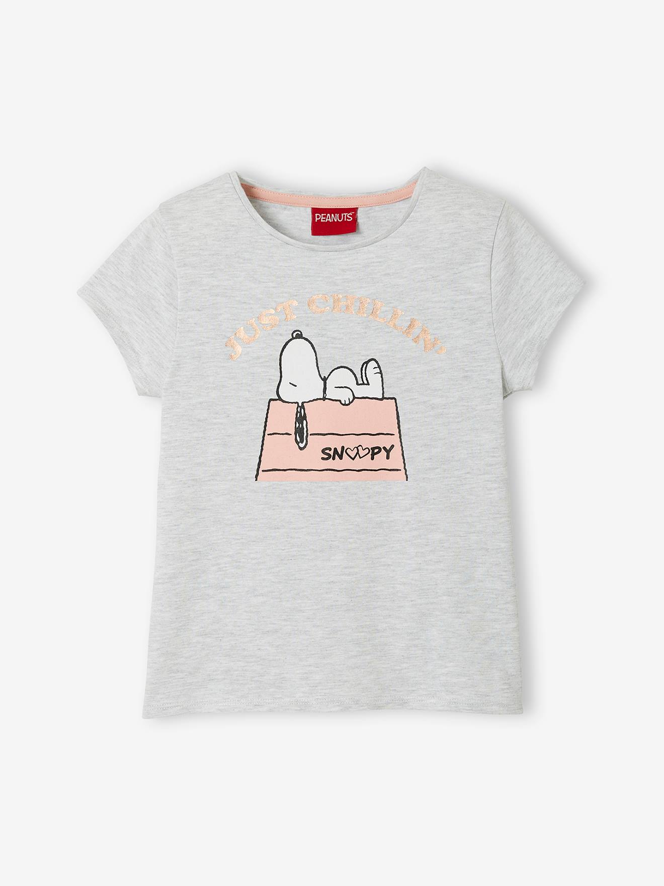 T-shirt manches courtes Snoopy Peanuts® fille gris