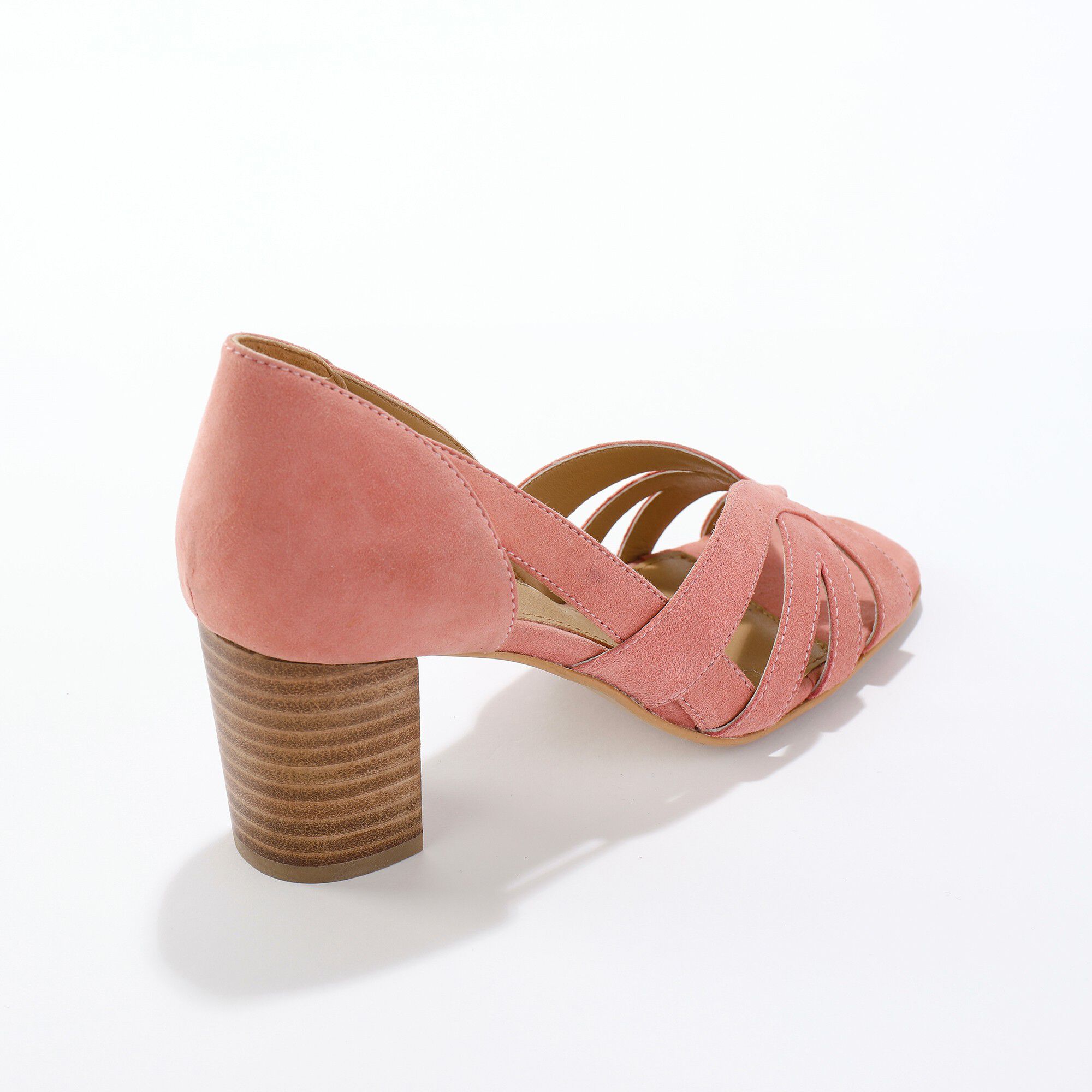 Sandales bout ouvert, cuir