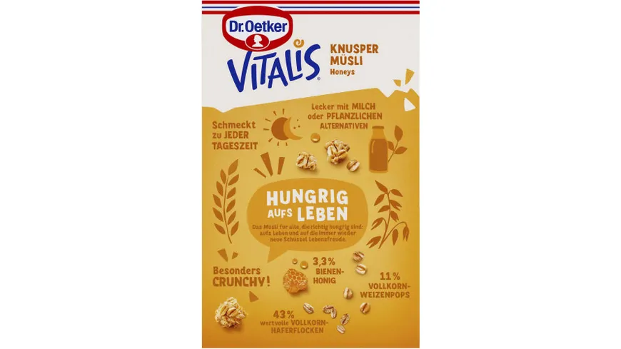 Dr.Oetker Vitalis Knusper Müsli Honeys 600 g