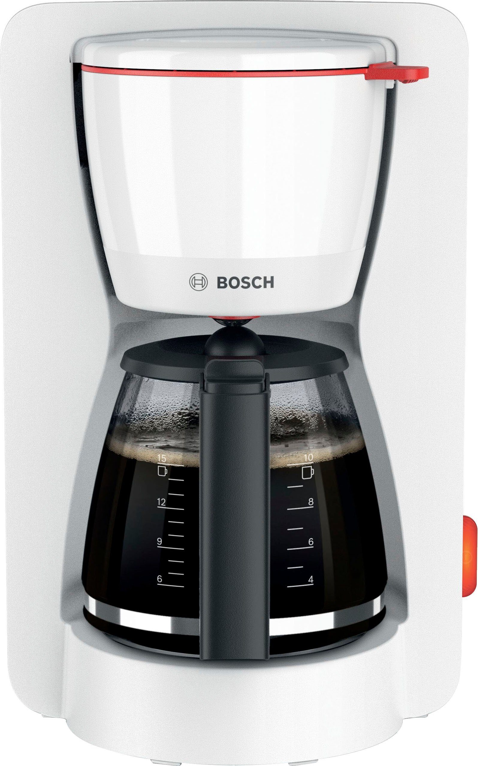 BOSCH Filterkaffeemaschine MyMoment TKA3M131, 1,25l Kaffeekanne, Papierfilter 1x4, 60min Warmhaltefunktion, Aroma intense, Entkalkungsprogramm, 1200 W