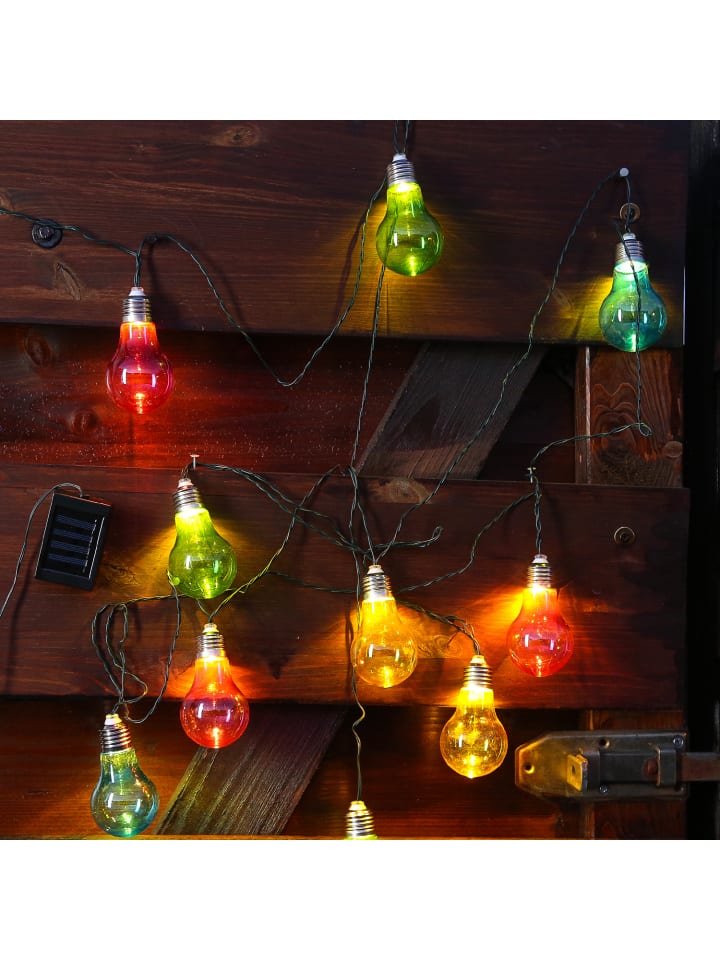 MARELIDA LED Solar Lichterkette 10 Glühbirnen in bunt - L: 4,5m günstig kaufen onesize