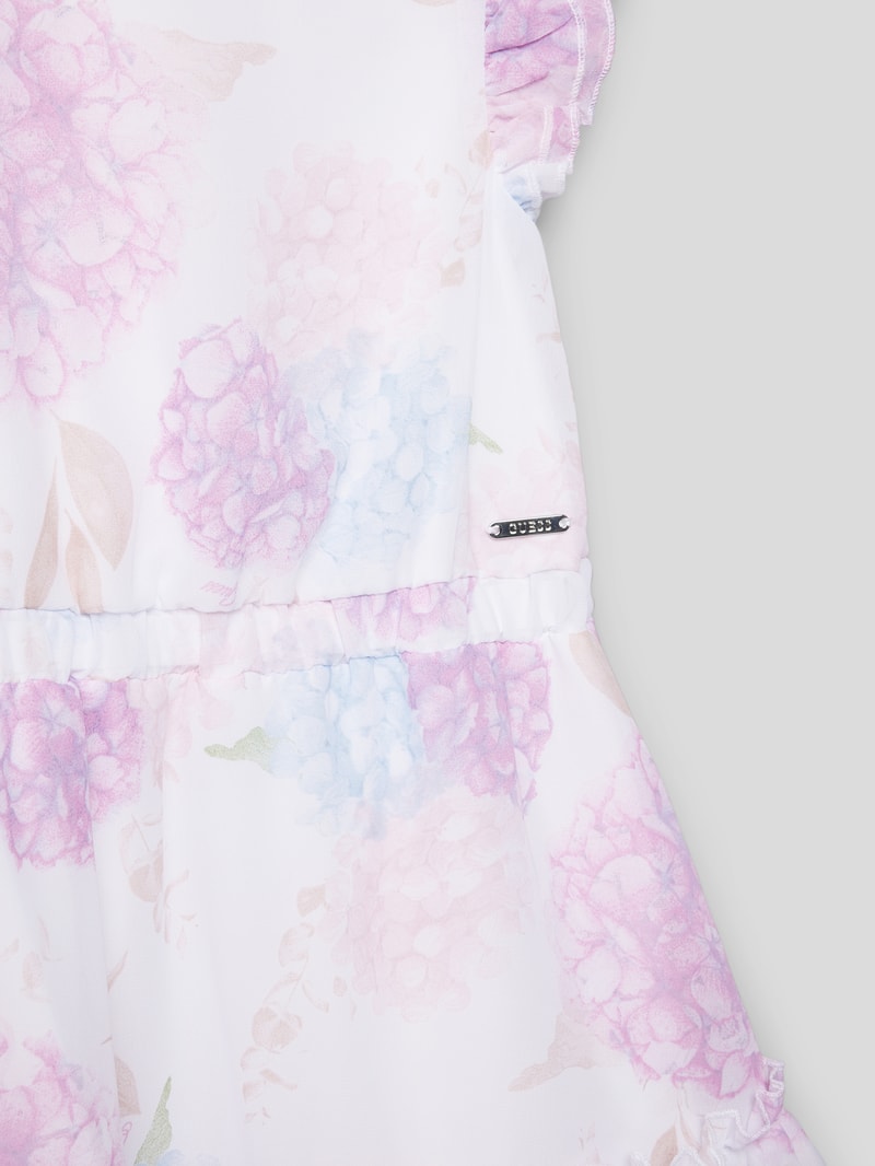 Kleid mit floralem Allover-Muster in offwhite