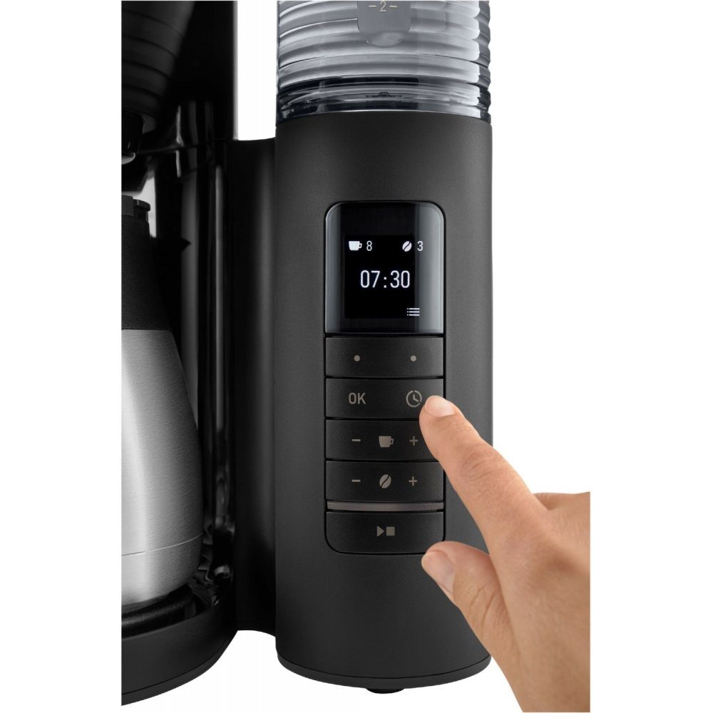 Melitta Kaffeemaschine mit Mahlwerk AromaFresh Therm Pro - Filterkaffeemaschine - schwarz