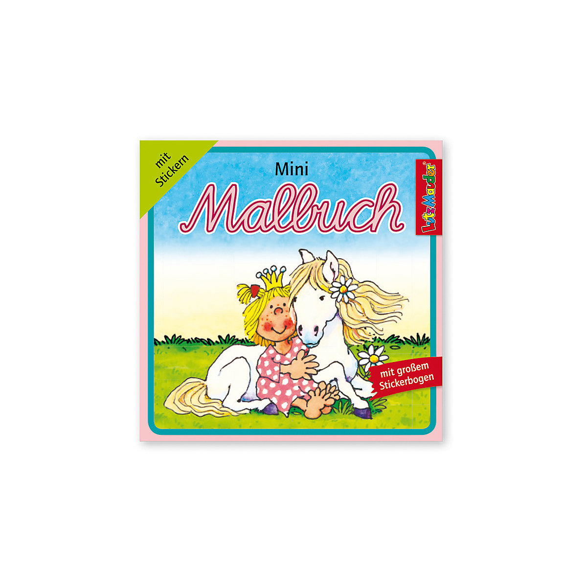 Mini-Malbücher Mädchen, 3 Stück, inkl. Sticker