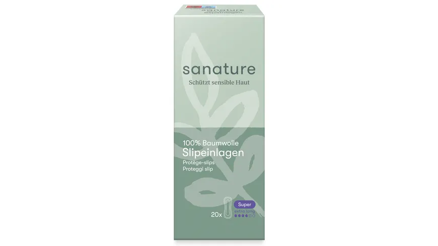 Sanature 100% Baumwolle Slipeinlagen Super