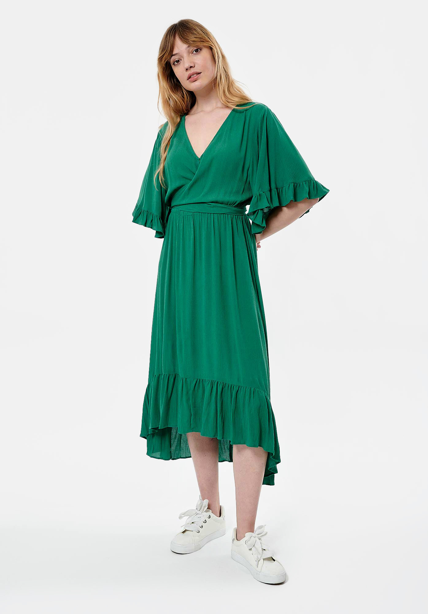 GONG   Robe longue verte Femme