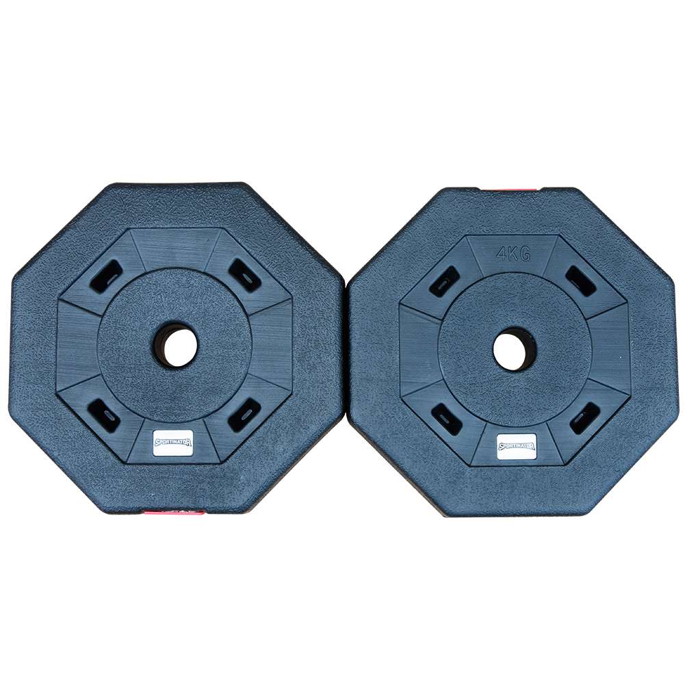 SPORTINATOR 4kg Bumper Plates Fitness Hantelscheiben 2er-Set