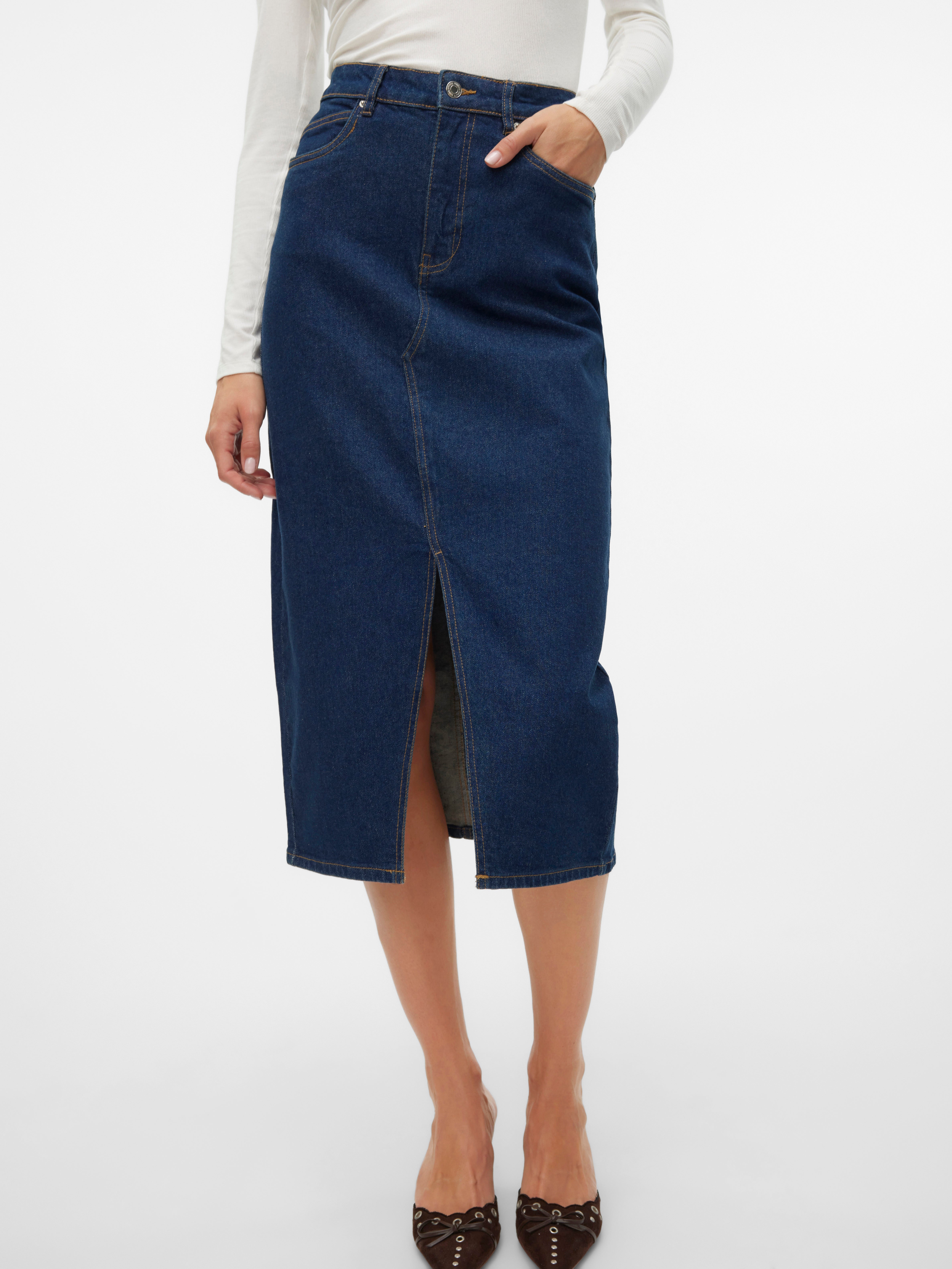VMVERI Hohe Taille Langer Rock