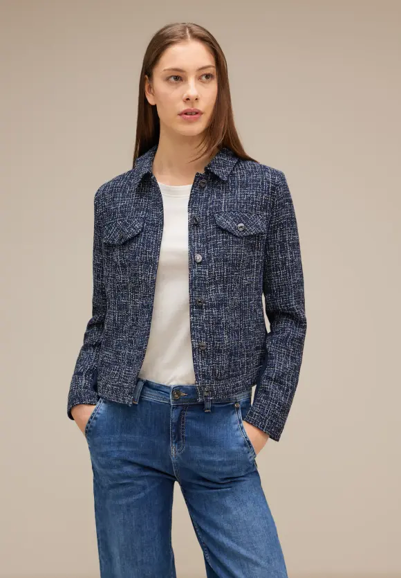 Street One Boucléjacke im Materialmix