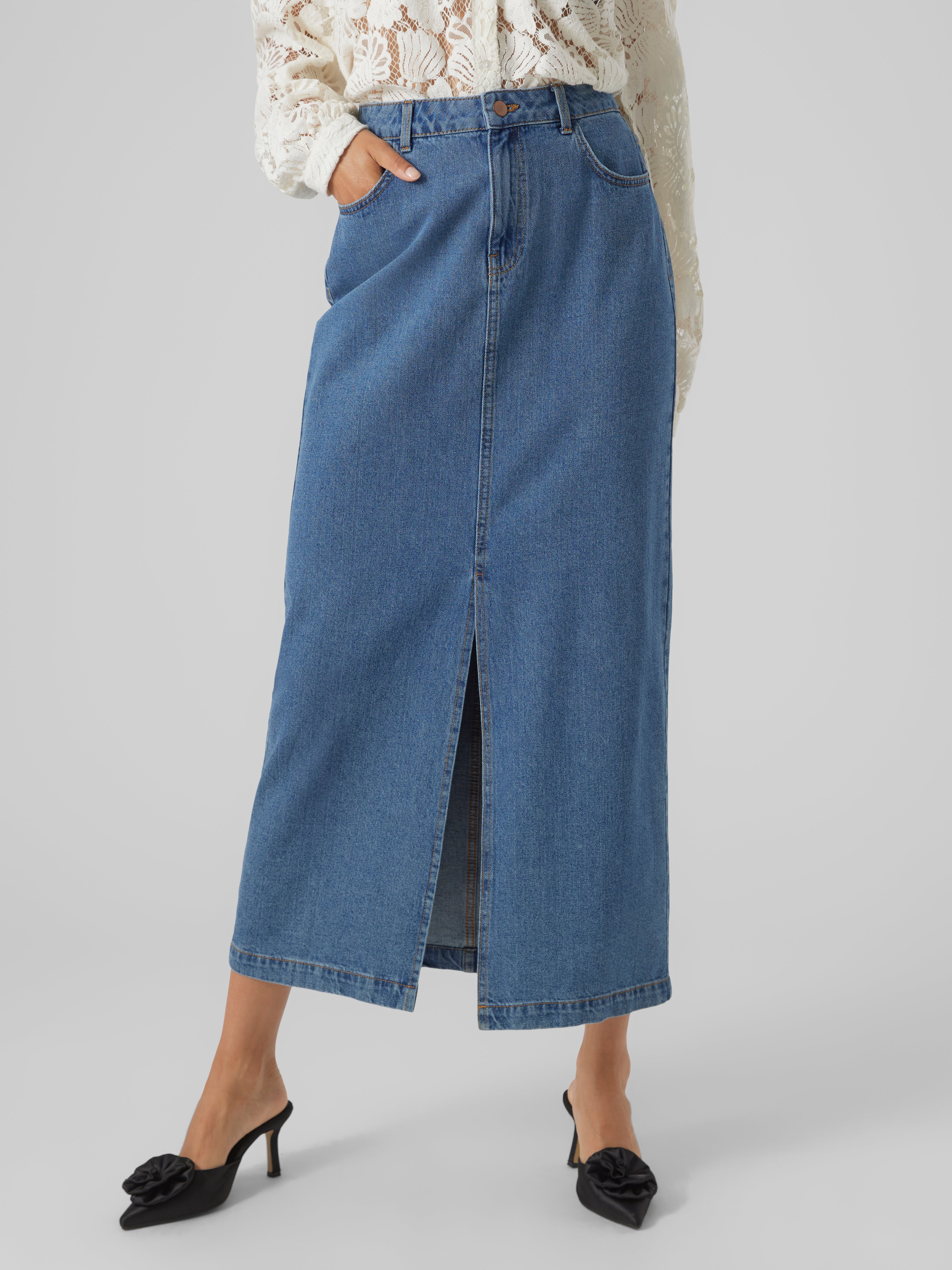 VMJUST Hohe Taille Langer Rock