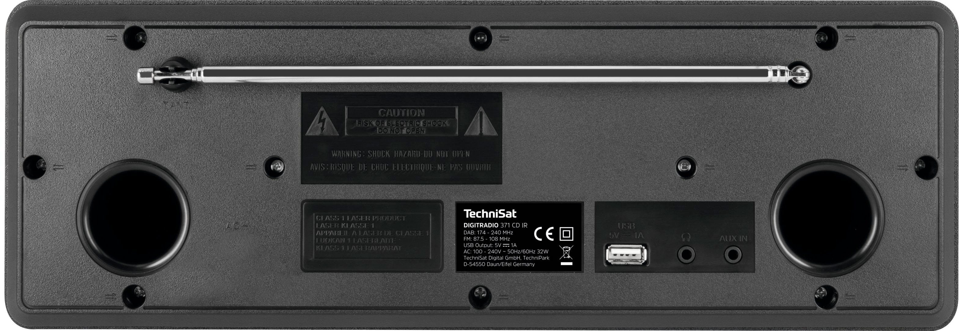 TechniSat DIGITRADIO 371 CD IR Stereoanlage- Internet-Radio (Digitalradio (DAB), UKW mit RDS, mit DAB+, CD-Player, Bluetooth, Farbdisplay, USB)