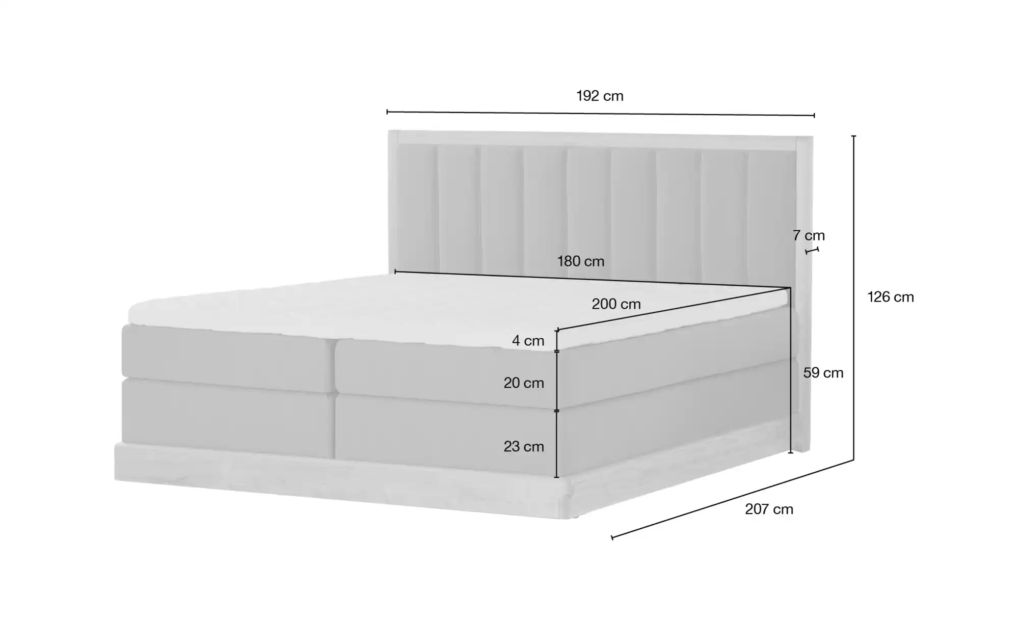 Twist Refresh Massivholz-Boxspringbett Alma