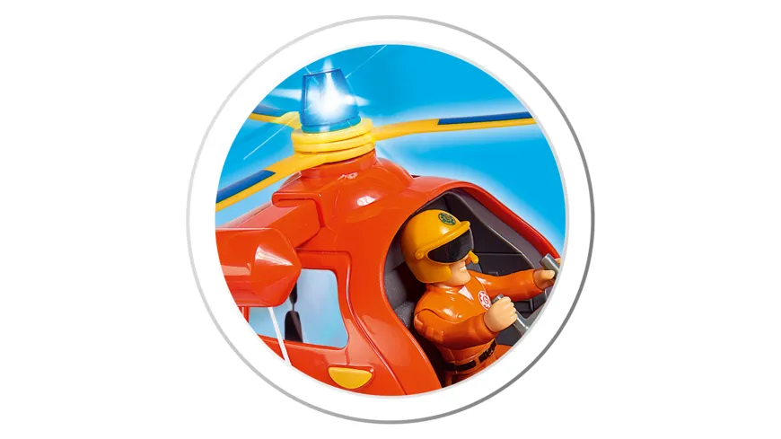 Simba - Feuerwehrmann Sam - Sam Hubschrauber Wallaby mit Figur