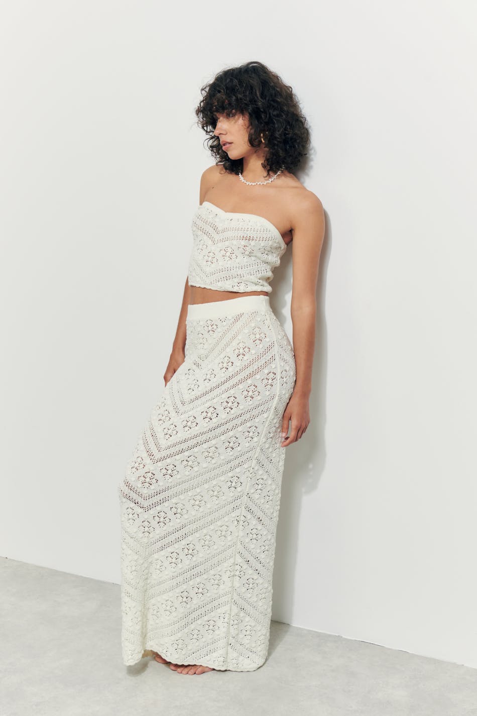 Crochet maxi skirt
