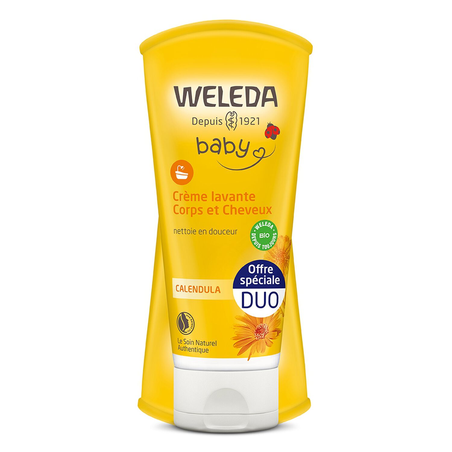 Weleda Calendula Baby Crème Lavante - Corps et Cheveux - 2 x 200 ml