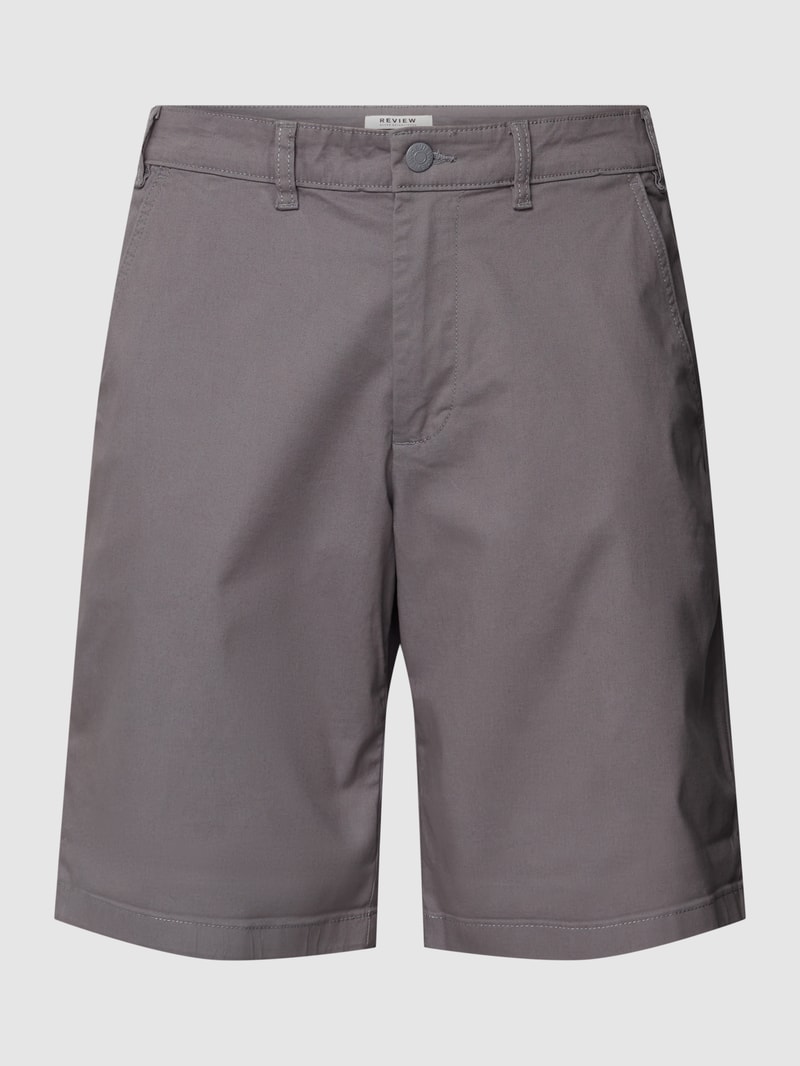 Bermudas mit Paspeltaschen in graphit