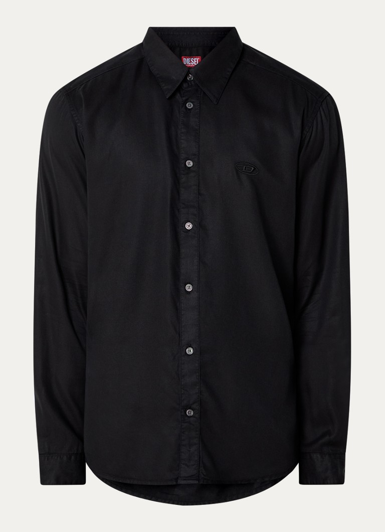 Camisa Diesel S-Simply-C em lyocell com bordado do logotipo