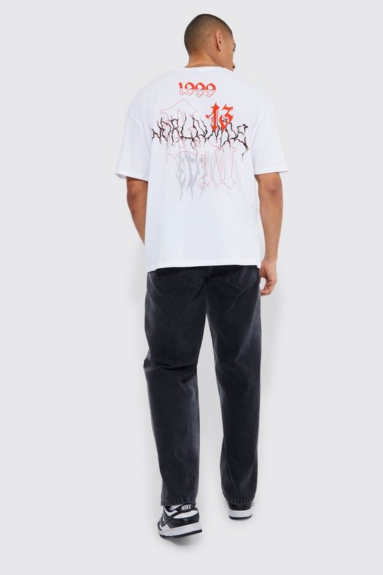 Oversize T-Shirt mit Grafitti-Print