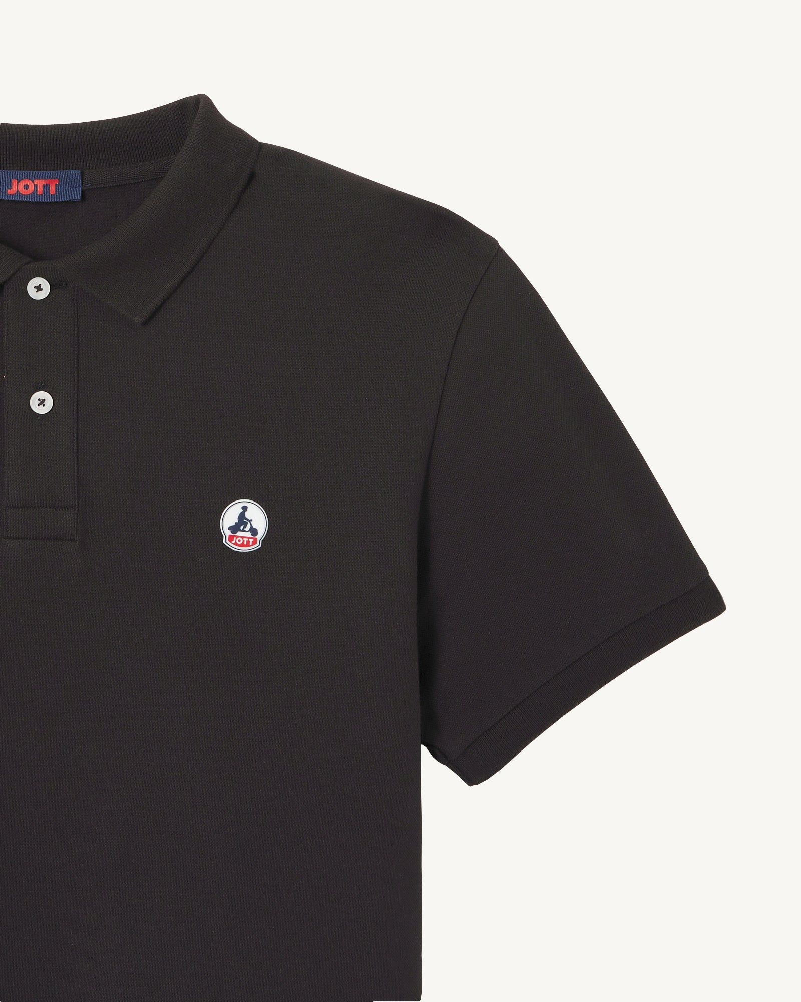 Polo homme en coton biologique Noir Marbella