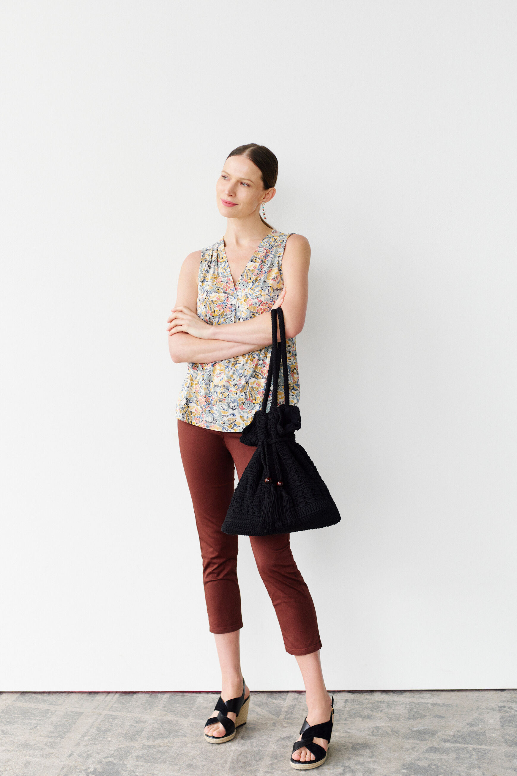 pantalon mason marron fonce femme
