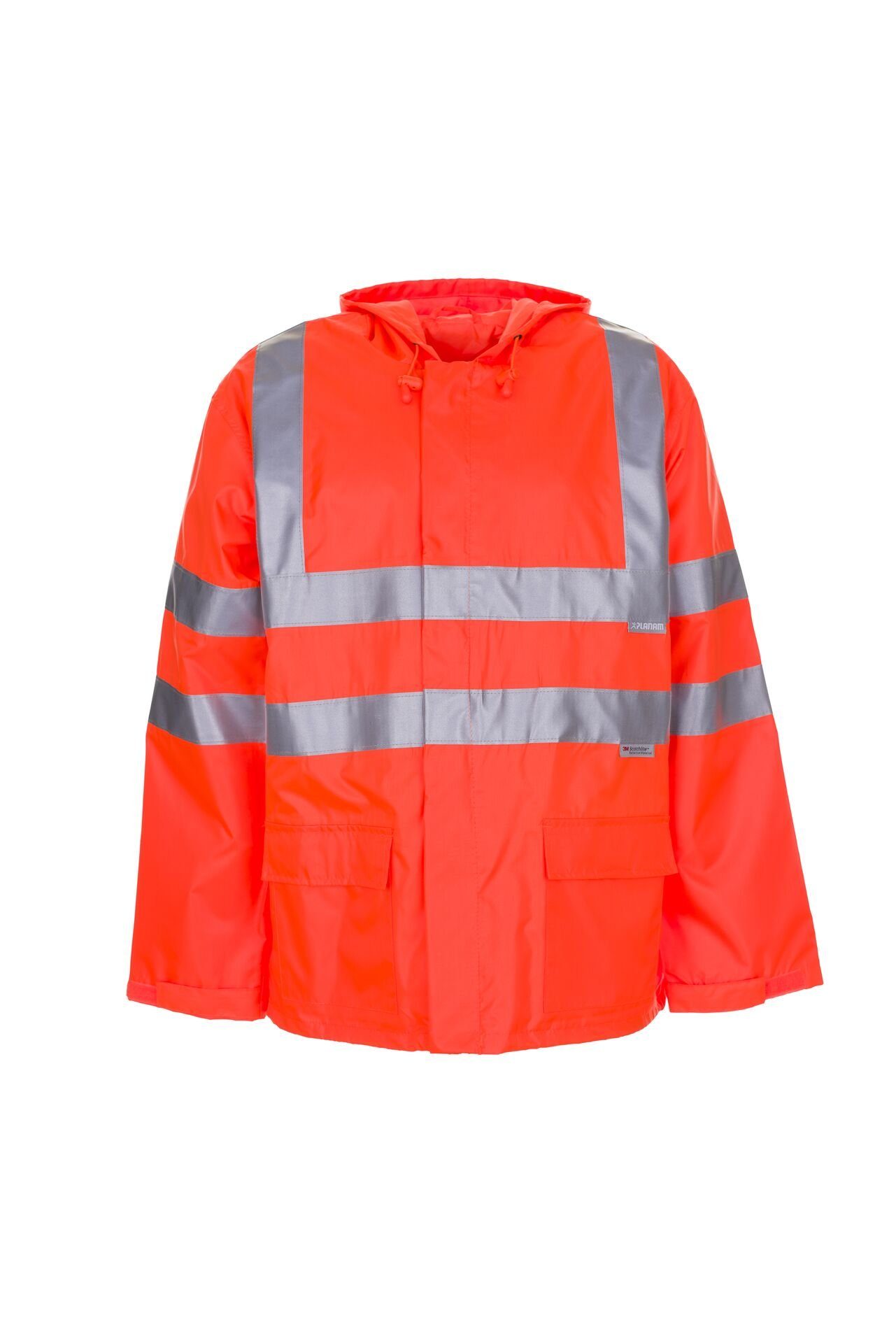 Planam Arbeitshose Regenjacke Warnschutz uni orange Größe L (1-tlg)