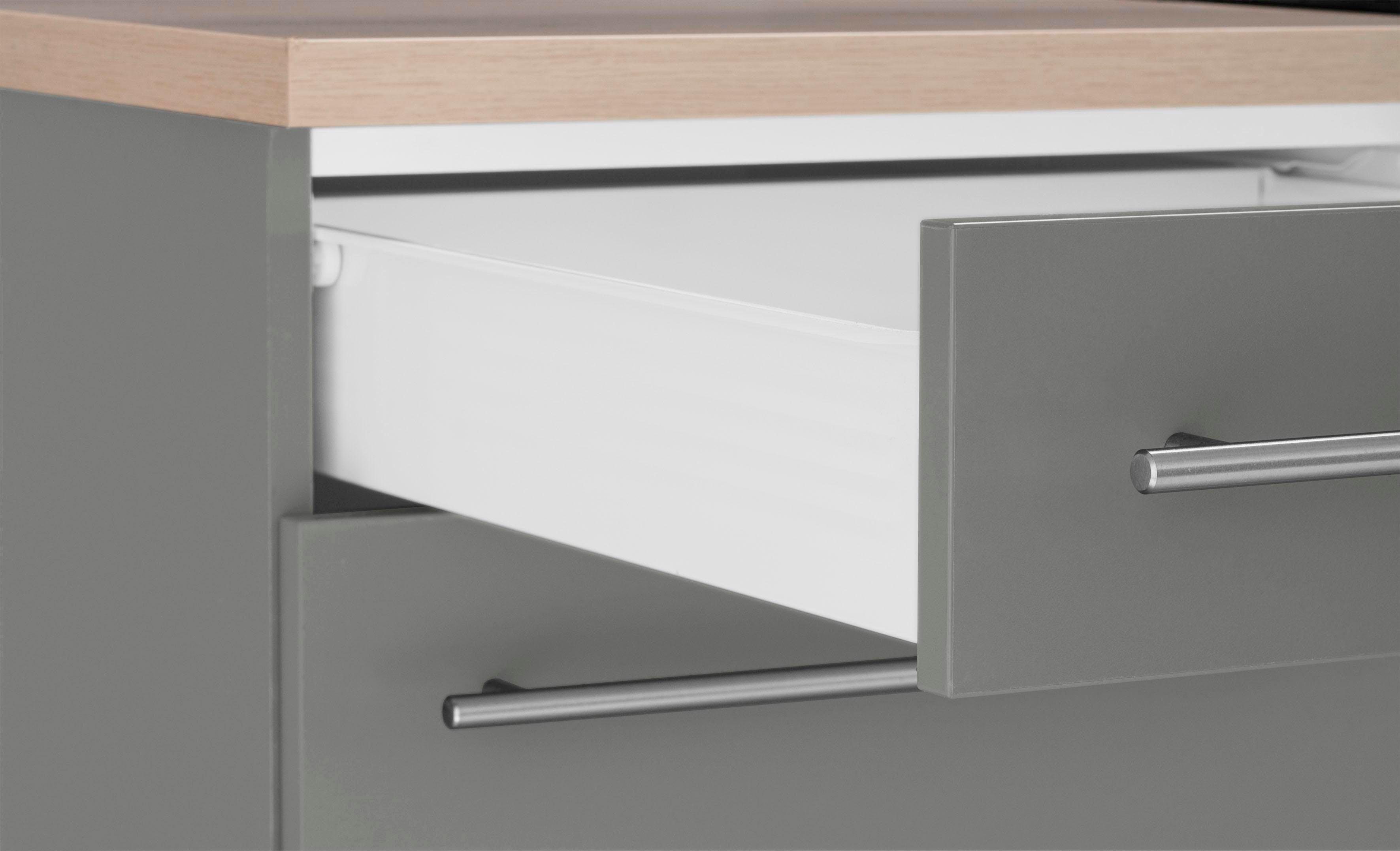 OPTIFIT Winkelküche Bern, Hanseatic E-Geräte, Stellbreite 285 x 175 cm, mit Induktionskochfeld