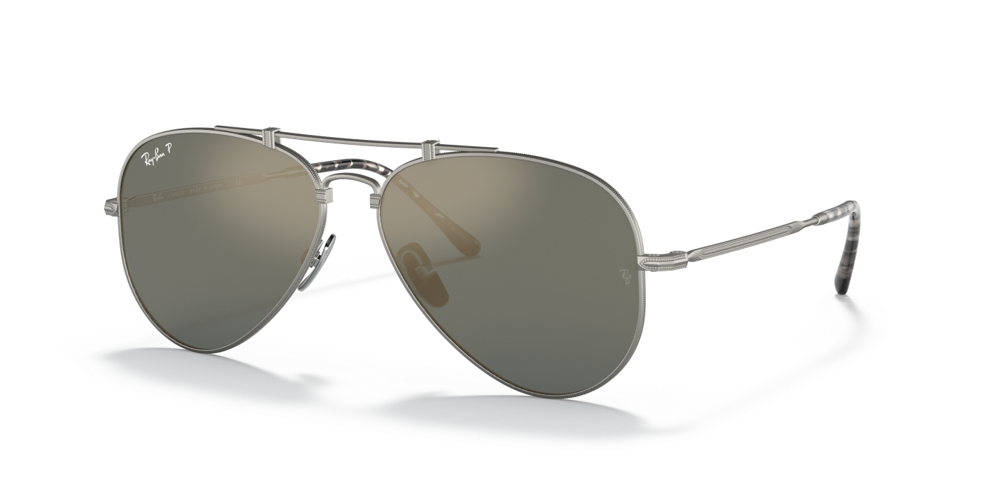 AVIATOR TITANIUM - Argintiu Mat Albastru