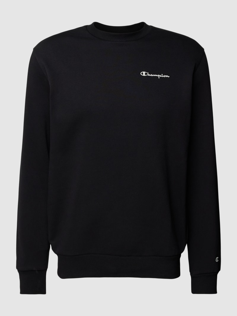 Sweatshirt in unifarbenem Design Modell 'Rochester' in schwarz