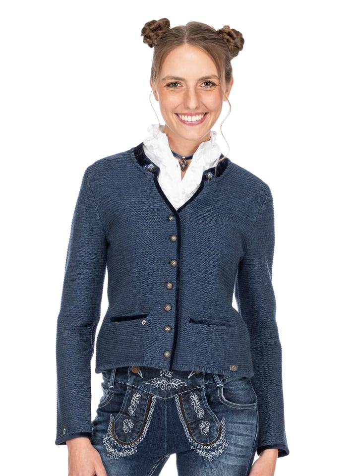Spieth & Wensky Strickjacke MALTA in jeansblau günstig kaufen
