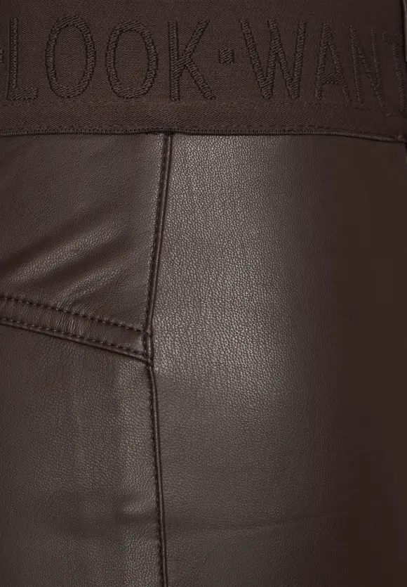 Street One Skinny Fit Hose in PU-Optik