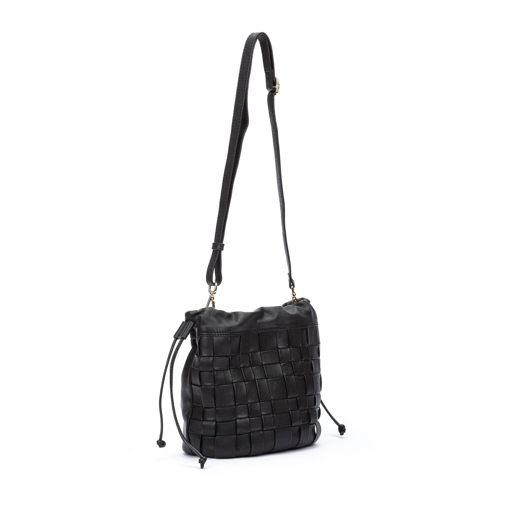 Damska torba typu bucket - CZARNA