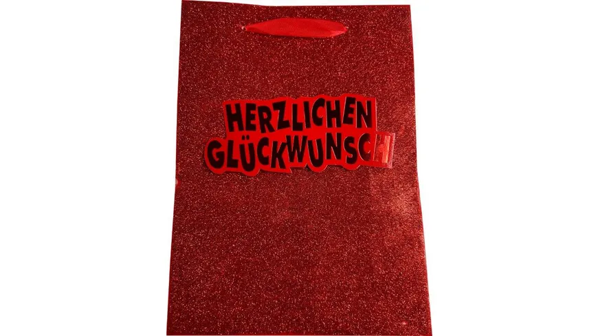 BOCK Geschenktüte gross Happy Birthday Glitzer 26 x 33 x 13cm sortiert