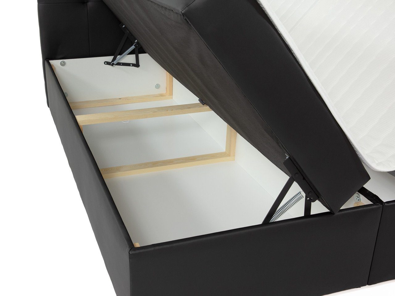 Mirjan24 Boxspringbett Luanda (Bonell-Matratze und Topperr), mit zwei Bettkästen für die Bettwäsche