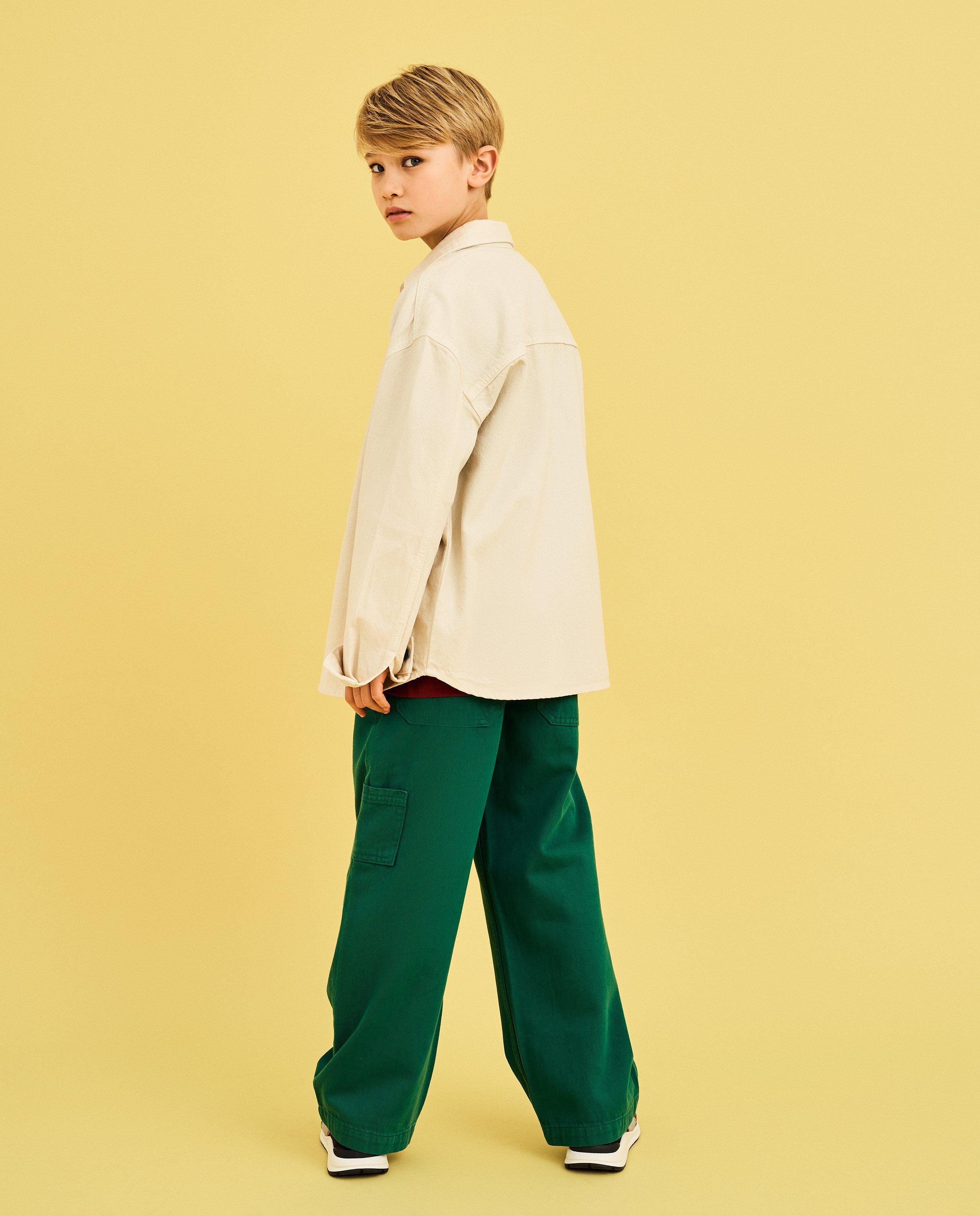 Pantaloni CKS Green, croială cargo, kaki