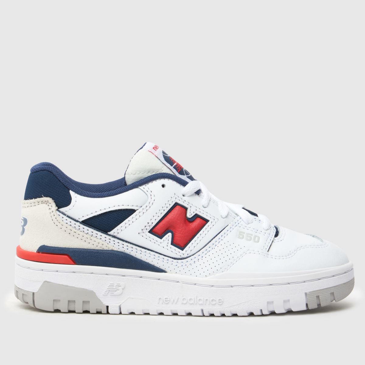 New Balance vita multifärgade 550 pojkar/ungdomsskor