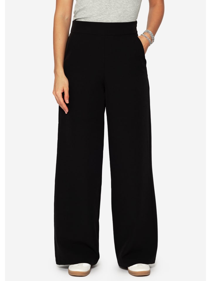 SASSYCLASSY Stoffhose Highwaist in Schwarz günstig kaufen