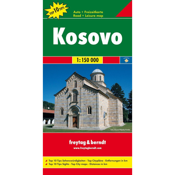 Kosovo 1 : 150 000 - Straßenkarte