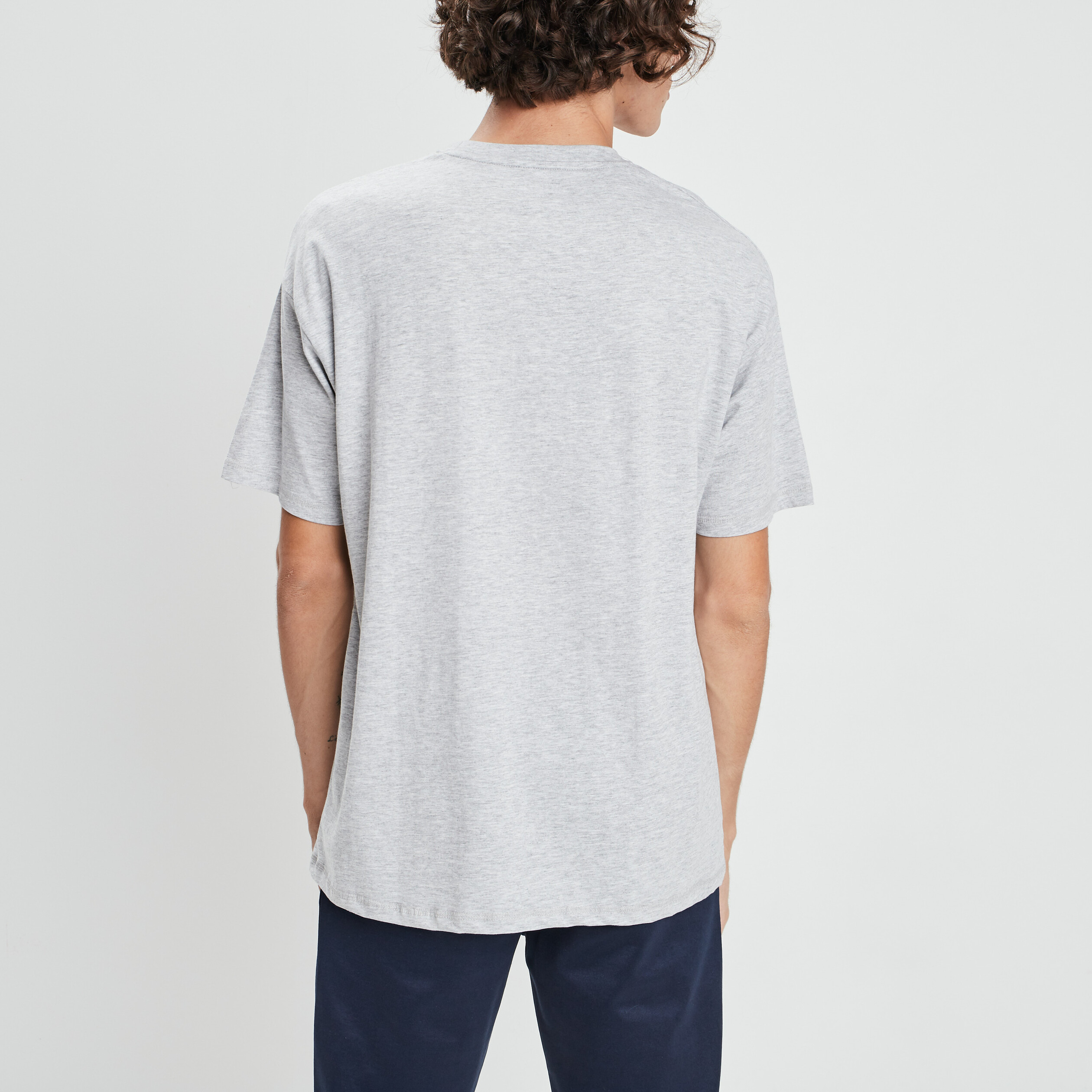 T-shirt manches courtes gris clair homme | La Halle