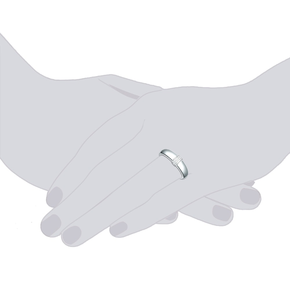 Trilani Bague en argent Argent sterling Oxyde de zirconium (CZ) en Argent Bague
