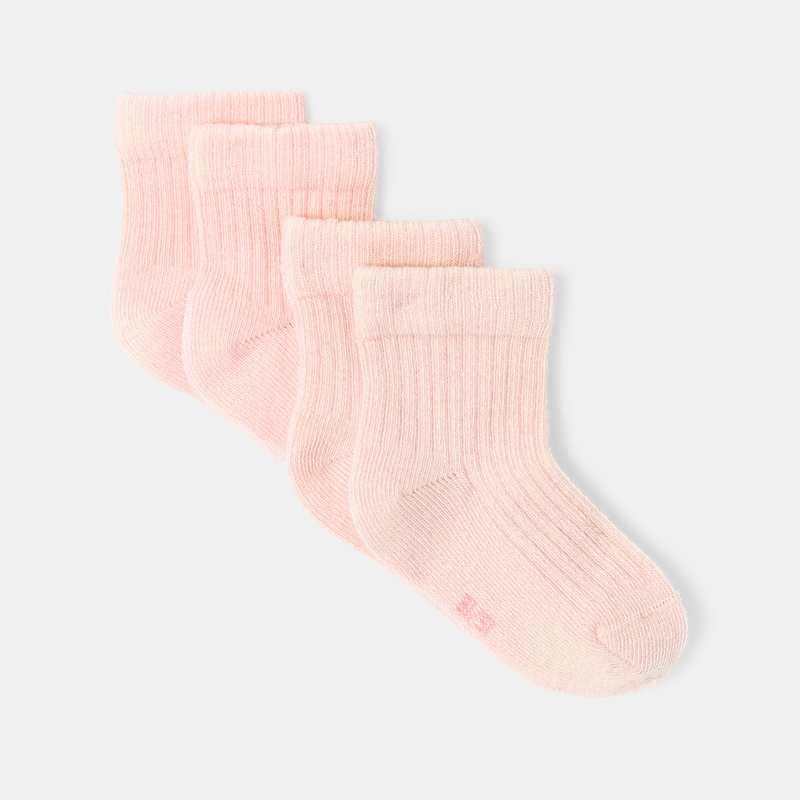 Lot de 2 paires de chaussettes en coton roses mixte Absorba