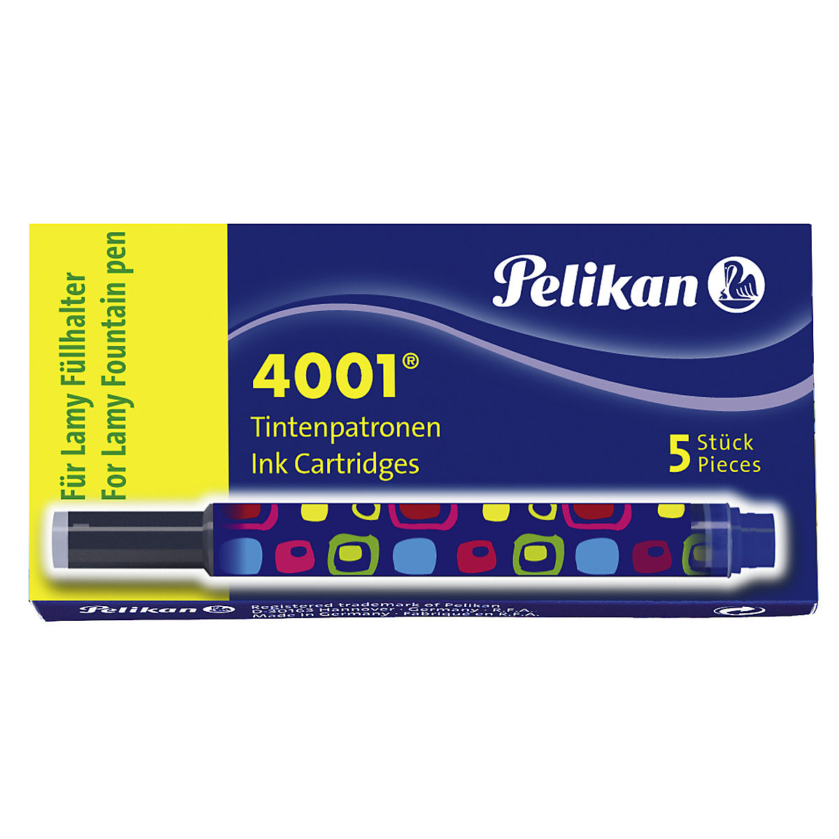 Tintenpatrone 4001® LTP/F/5, f. Lamy Füllhalter, königsblau, Etui mit 5 Patronen