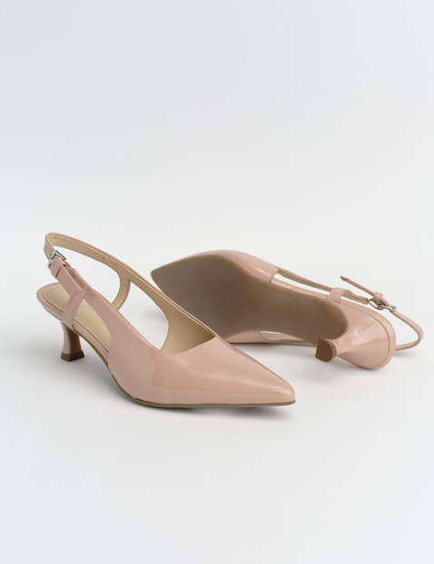 Sling Pumps mit Lackfinish