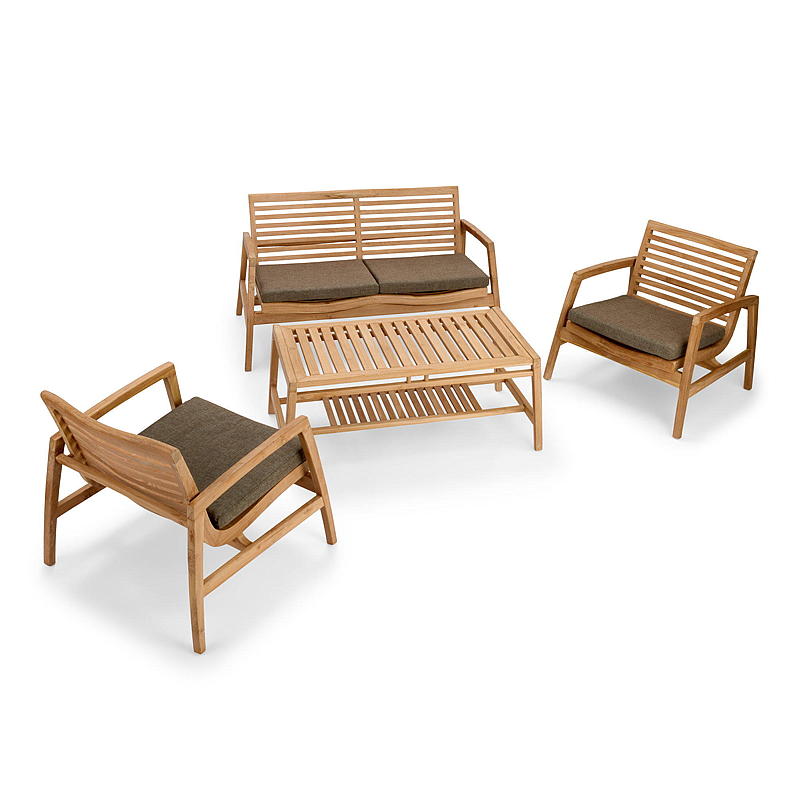 Home Sofagruppe Teak, Greve