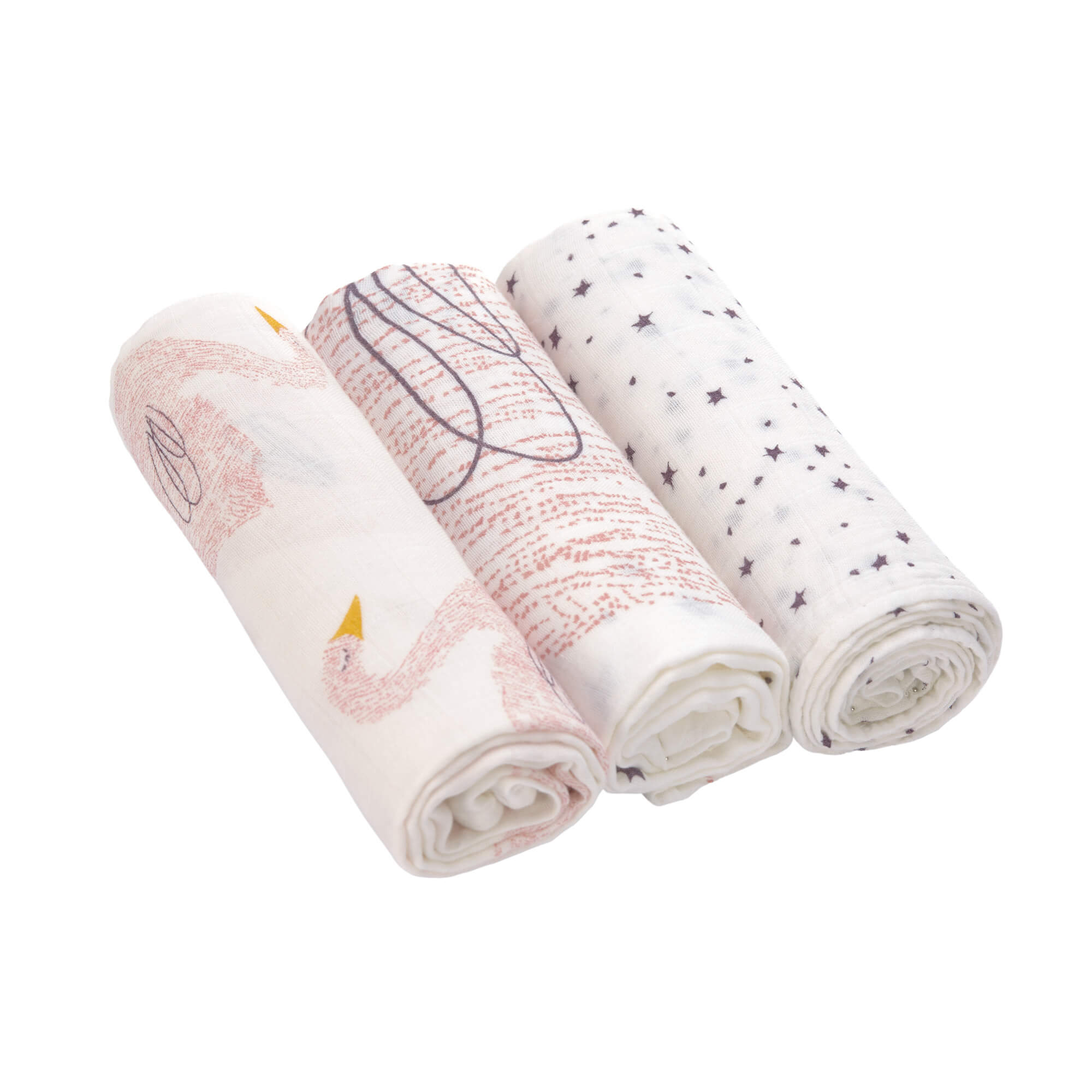 Mulltücher (3 Stk) - Heavenly Soft Swaddle L, Little Water Swan