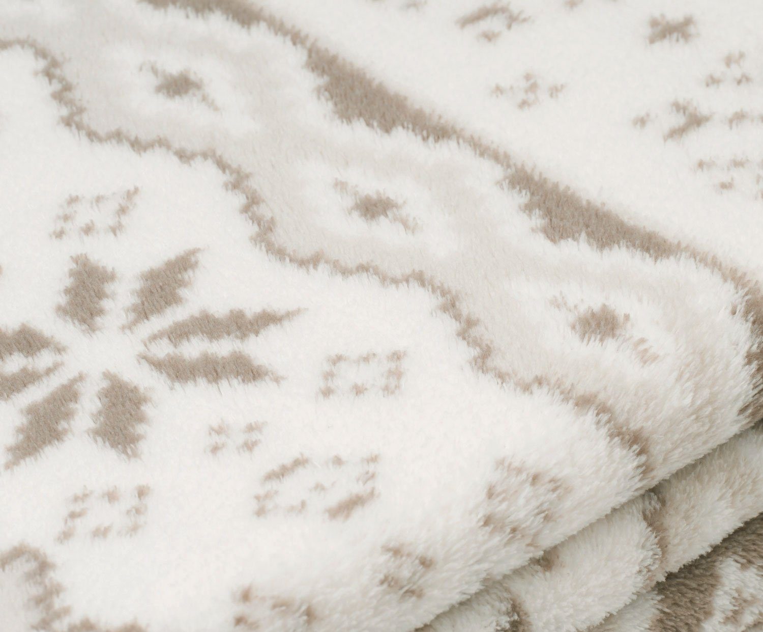 Wohndecke NORDIC, Wohndecke, Taupe, Creme, 150 x 200 cm, Gözze
