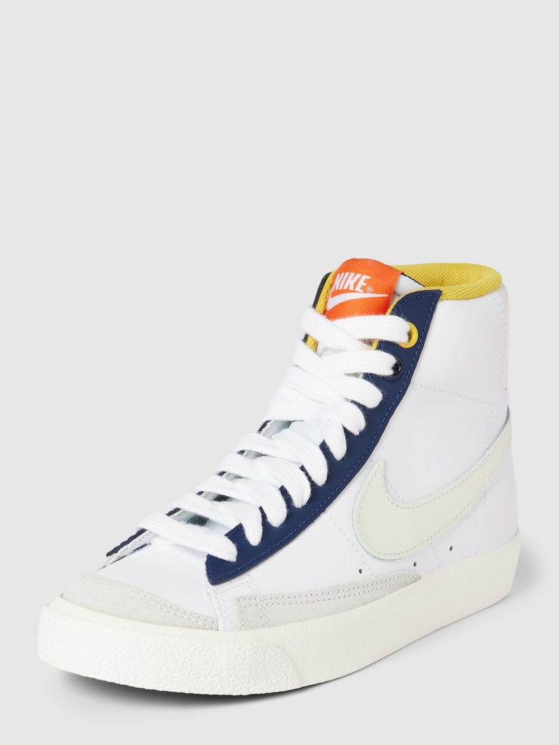 High Top Sneaker aus Leder mit Label-Details Modell 'BLAZER' in weiß