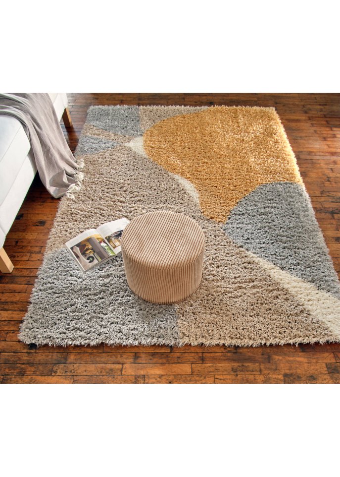 Hochflor Teppich in moderner Musterung